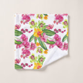 Conception d'orchidées à l'aquarelle 18 (Gant de toilette)