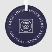 Conception d'ornement de Noël de logo d'entreprise (dos)