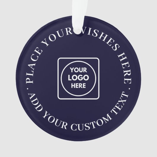 Conception d'ornement de Noël de logo d'entreprise (devant)
