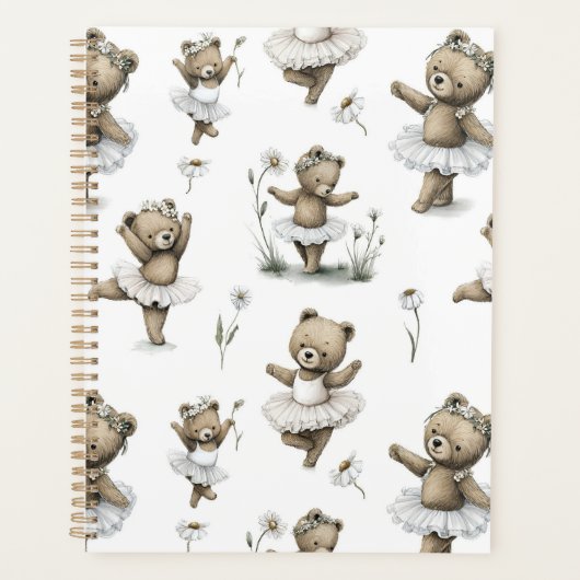 Conception d'ours ballerine à l'aquarelle mignonne (Devant)