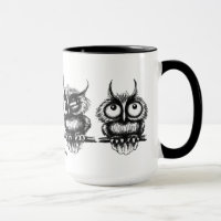 Conception drôle de tasse d'art de dessin d'encre