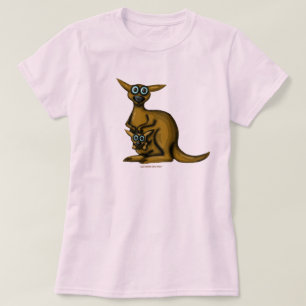 Conception drôle mignonne de T-shirt de kangourou