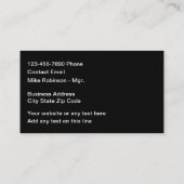 Conception du Carte de visite de construction de p (Dos)