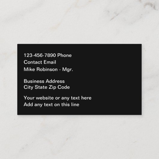 Conception du Carte de visite de construction de p (Dos)