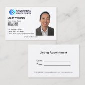 Conception du Carte de visite de l'agent immobilie (Devant / Derrière)