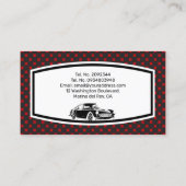 Conception du Carte de visite de restauration auto (Dos)