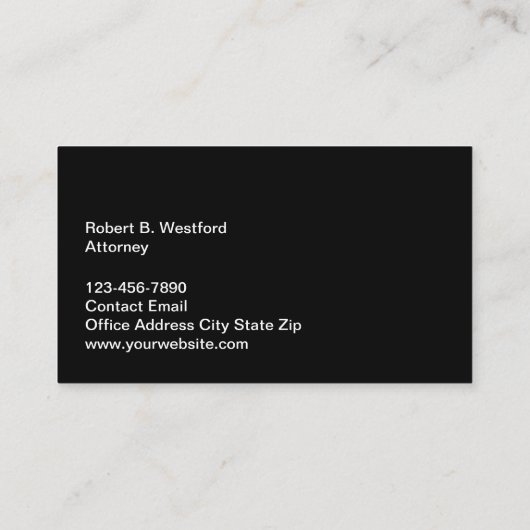 Conception du Carte de visite du bureau du procure (Dos)