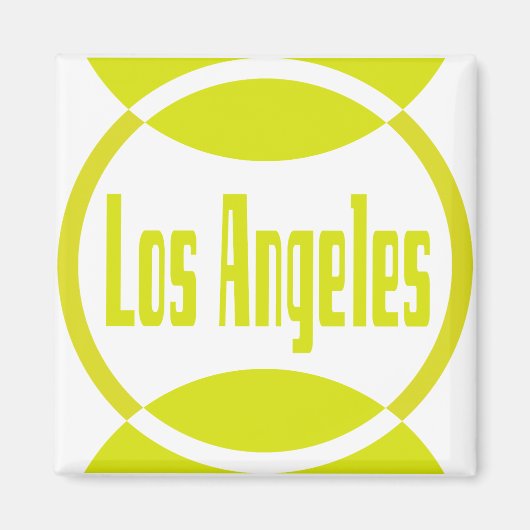 Conception du logo de Los Angeles #1- Aimant jaune (Devant)