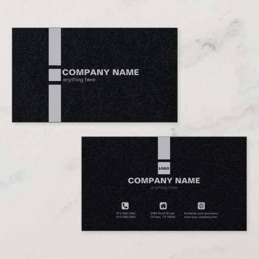 Conception du logo du Carte de visite professionne (Devant / Derrière)