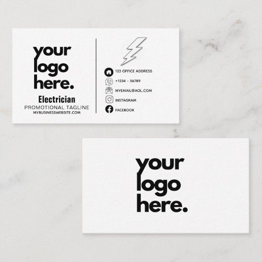 Conception du logo professionnel Carte de visite é (Devant / Derrière)