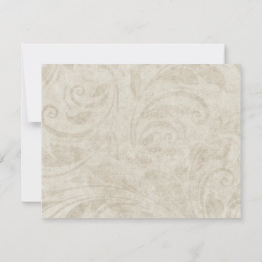 Conception du parchemin Vintage Dîner Invitation (Dos)