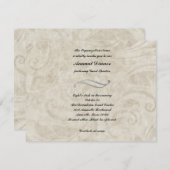 Conception du parchemin Vintage Dîner Invitation (Devant / Derrière)