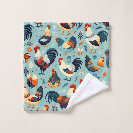 Conception du poulet et du coq (Gant de toilette)