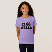 conception du T-shirt d'Italien de ciao de bella (Devant entier)