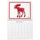 Conception d'un autocollant amusant - Calendrier m (Feb 2027)