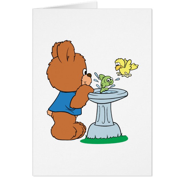 Conception d'un bain d'ours et d'oiseaux (Devant)