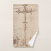Conception d'un Crucifix avec la Vierge Marie (Serviette à main)