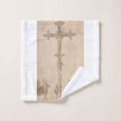 Conception d'un Crucifix avec la Vierge Marie (Gant de toilette)