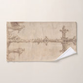 Conception d'un Crucifix avec la Vierge Marie (Serviette à main)