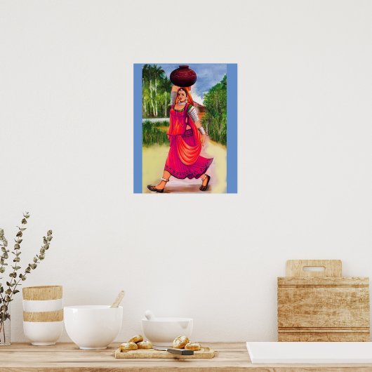 Conception d'une affiche pour femmes dans un villa (Cuisine)