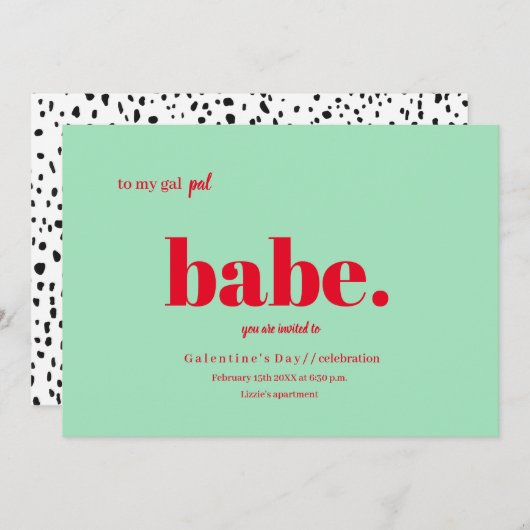 Conception d'une invitation pour la Saint-Galentin (Devant / Derrière)