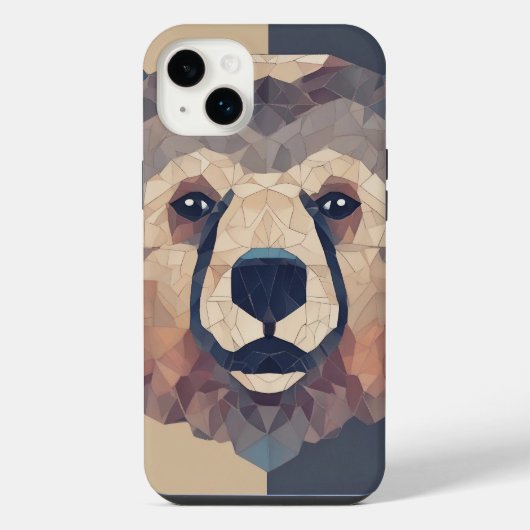 Conception d'une tête d'ours en low poly (Verso)