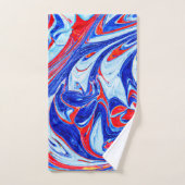 Conception dynamique des Motifs Abstraits bleus (Serviette à main)