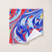 Conception dynamique des Motifs Abstraits bleus (Gant de toilette)