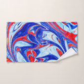 Conception dynamique des Motifs Abstraits bleus (Serviette à main)