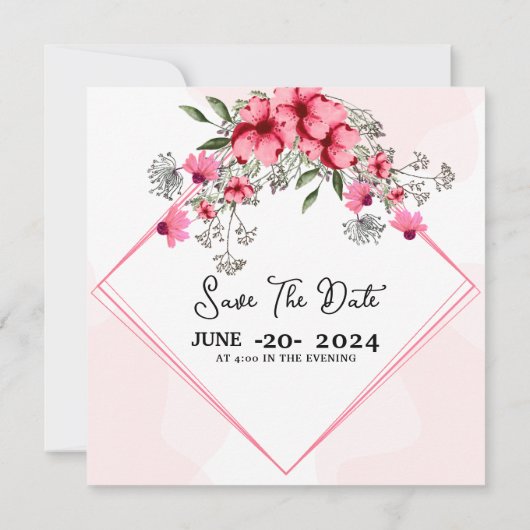 Conception élégante de carte Faire-part de mariage (Dos)