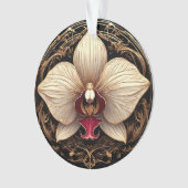 Conception élégante d'orchidée dorée (devant)