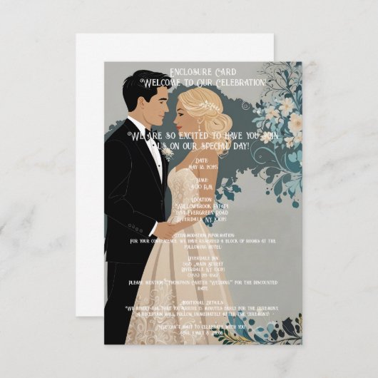 Conception élégante et intemporelle des Faire-part (Devant / Derrière)