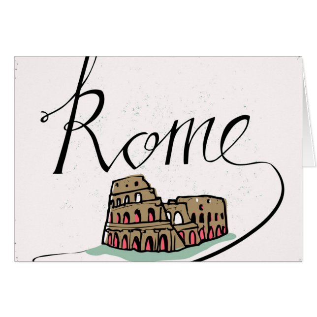 Conception en lettres de main de Rome (Devant horizontal)