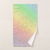 Conception en pastel de mandala d'arc-en-ciel (Serviette à main)