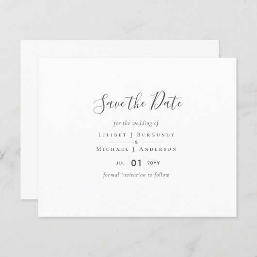 Conception Enregistrer La Date Modèle Ajouter Grap (Devant / Derrière)