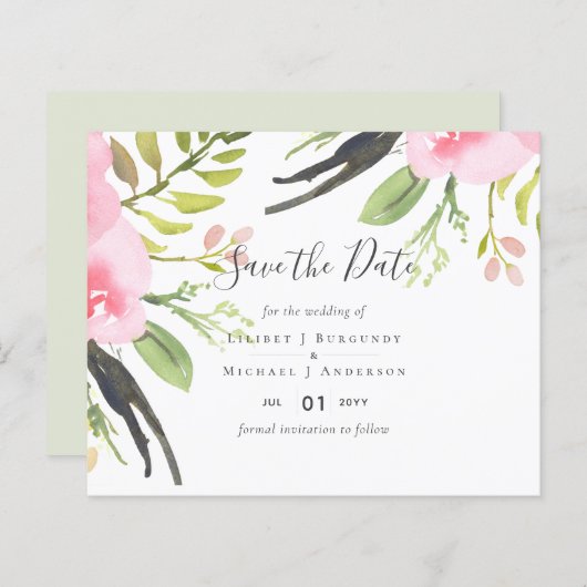 Conception Enregistrer La Date Modèle Ajouter Grap (Devant / Derrière)