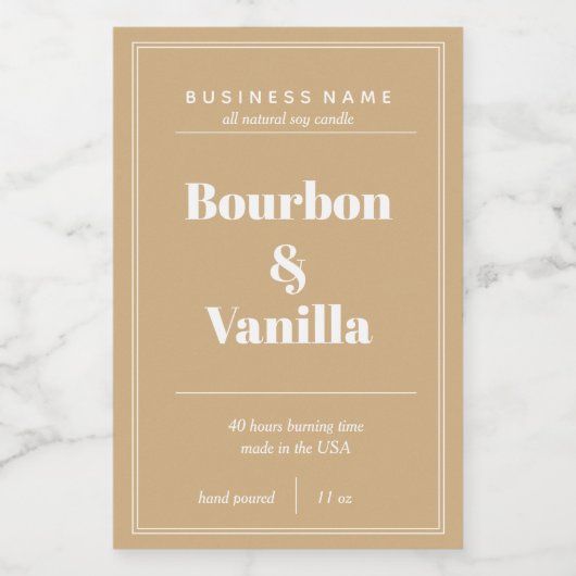 Conception Étiquette de produit de bougie (Étiquettes simples)