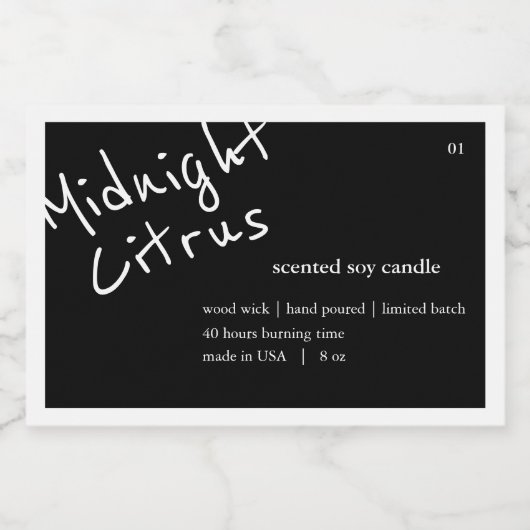 Conception Étiquette de produit de bougie (Étiquettes simples)