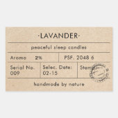 Conception Étiquette de produit de bougie (Devant)