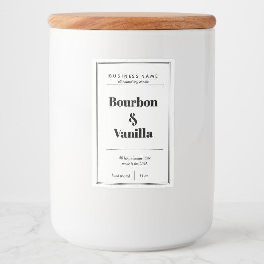 Conception Étiquette de produit de bougie (Devant)