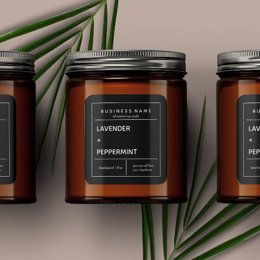 Conception Étiquette de produit de bougie