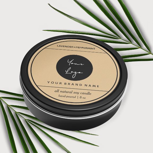 Conception Étiquette de produit de bougie