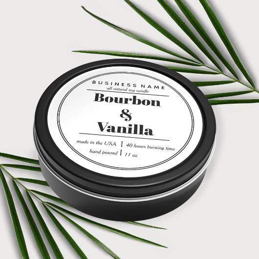 Conception Étiquette de produit de bougie