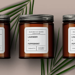 Conception Étiquette de produit de bougie