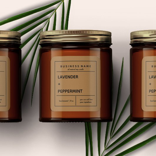 Conception Étiquette de produit de bougie