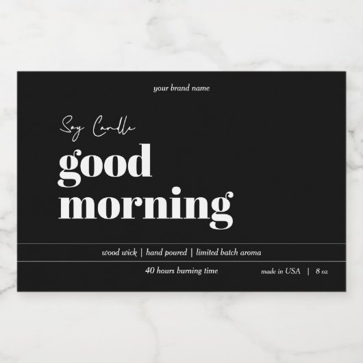 Conception Étiquette de produit de bougie (Étiquettes simples)