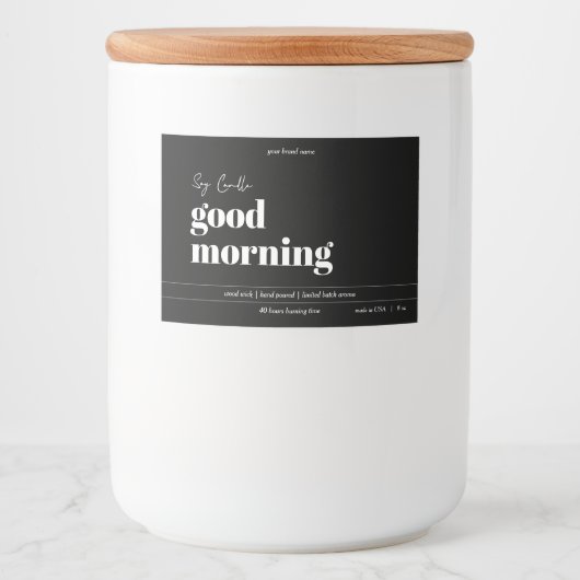 Conception Étiquette de produit de bougie (Devant)