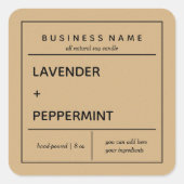 Conception Étiquette de produit de bougie (Devant)