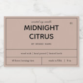 Conception Étiquette de produit de bougie (Étiquettes simples)