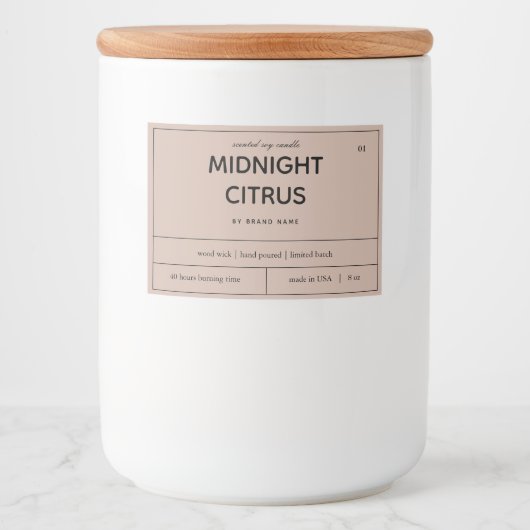 Conception Étiquette de produit de bougie (Devant)